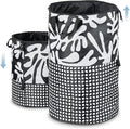 JOMOLA Large Collapsible Laundry Basket 90L Fabric Foldable Laundry Hamper Extendable Dirty Clothes Laundry Bag with Handles for Family College Dorm Storage Organizer (Black)