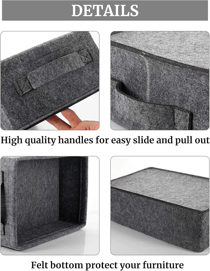 Small Storage Basket Modern Storage Baskets Felt Collapsible Baskets Storage Bins for Cellphone Earphone Chargers Cables Make Up Hair Supplies Fabric Drawers Storage Basket Cute Bin