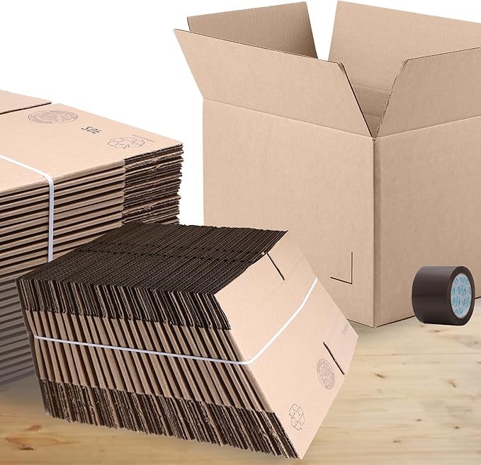The Boxery 15"x10"x6" Brown/Kraft Corrugated Cardboard Shipping Boxes 100-Pack | Mailing, Packing, Moving & Storage for Business/Home – Durable - Eco-Friendly, Recyclable - Made in the USA