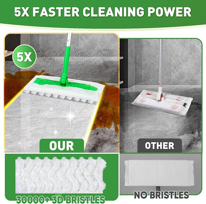 100ct Dry Sweeping Cloths for Swiffer Sweeper Mop, Heavy Duty Microfiber Duster Mop Pad Refills, Captures Dust & Pet Hair, for Hardwood Floors and Multi-Surface Cleaning