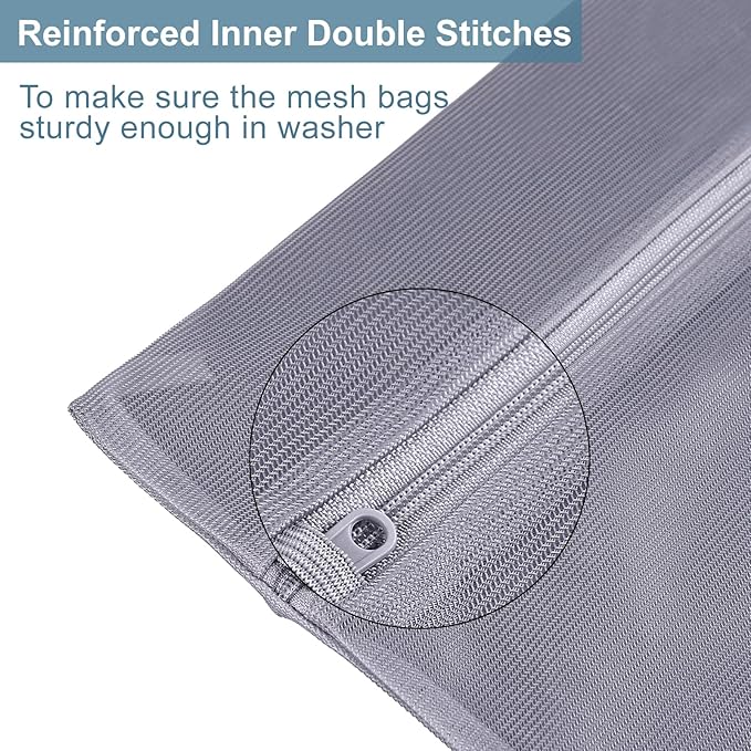 4 pack Mesh Laundry Bags,Mesh Wash Bags,Lingerie Bags for Washing Delicates,12 x 16 Inches lingerie bags for Laundry, Travel Storage Organize Bag for Cotton Clothes,Sheet, Shoes（RED)
