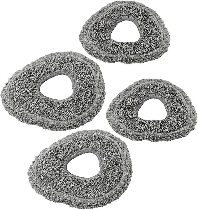 Reusable Washable Microfiber Mop Cloth for Narwal for Freo X for Ultra J4 for J4 Lite Robot Vacuum,4 White and 4 Gray