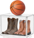EDS FAM 1 Pack XXX-Large Clear Tall Boot Storage Box 17.7''x13''x13'' Acrylic Display Case with Magnetic Lid Handbag Organizer Clear Storage Bins for Trophy, Helmet, Tall Boots, Figure Collectibles