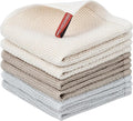 Nialnant 6 Pack Dish Rags, 100% Cotton Kitchen Dish Cloths for Washing Dishes, Soft and Absorbent Cleaning Rags - 12x12 Inch