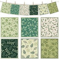 6 Packs Swedish Paper Cloths for Kitchen, Reusable Paper Towels Washable Dish Rags, Highly Absorbent Kitchen Towels Quick Drying Swedish Sponge Cleaning Dish Cloths (Plant Leaves)