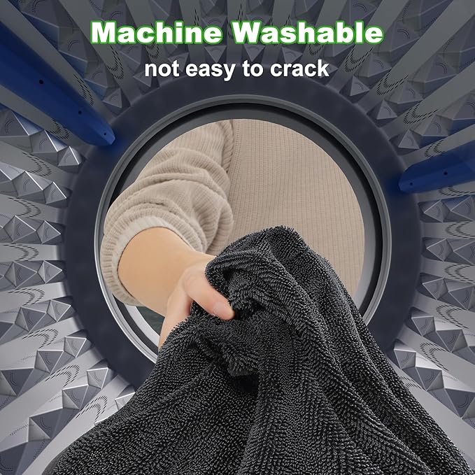 JOYMOOP Microfiber Towels for Cars, 35.4" x 23.6" Car Drying Towel, Dark Gray Reusable Car Towel, Quick Drying Car Microfiber Cleaning Cloth for RVs, SUVs, Trucks