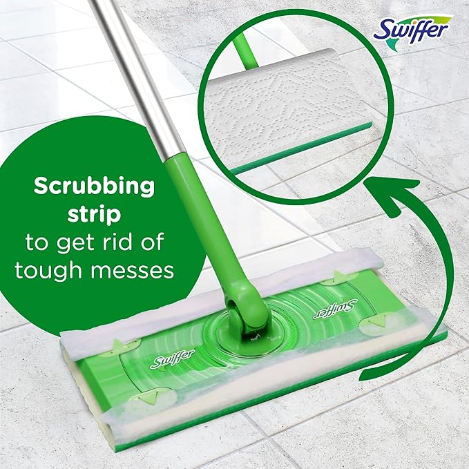 Swiffer Heavy Duty Mop Wet Multi-Surface Cloth Refills for Floor Mopping and Cleaning,Pet with Febreze Odor Defense,20 Count (Pack of 6)