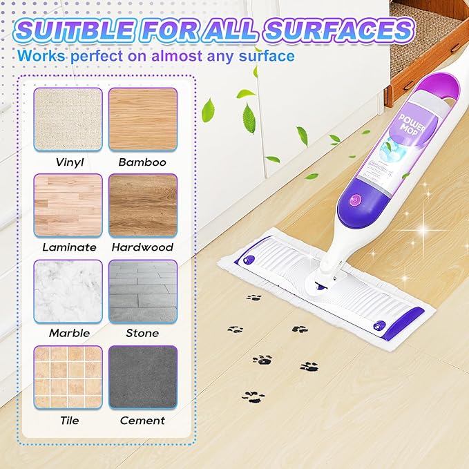 Power Mop Pads Compatible with Swiffer PowerMop Disposable Mop Refills, Wood Floor Power Mop Pads Replacement Mopping Pad Refills for Floor Cleaning, 20 Count