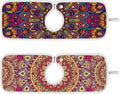 Sink Faucet Absorbing Mat Kitchen Sink Splash Guard Splash Faucet Drip Catcher for Bar RV Bathroom 2PCS 14.9x5.5in Mandala Pattern Purple and Orange
