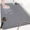 Mofonky Shower Mat Non Slip: 47.2 x 31.5 Inch Extra Large TPE Shower Mats for Inside Shower - Anti Slip Shower Stall Matt with Drain Hole and Suction Cups for Elderly