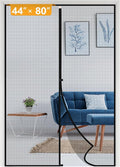 yotache Magnetic Screen Door Fits Door Size 44 x 80, Screen Size 46" x 81" Powerful Magnet for Walk Through Sliding Door Black