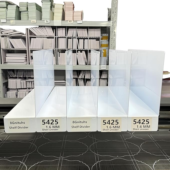 50 Pcs 54 * 25CM 1MM PVC Shelf Dividers for Closets Wood Shelf Separators Clothes Organizer and Bedroom Storage and Organization Organization Separator Shelf Laber