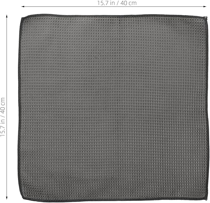 Yardwe Microfiber Car Wash Towel Ultra Absorbent Gray Waffle Weave Cleaning Cloth Car Drying Towel for Automotive Detailing