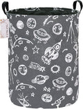 FANKANG Storage Basket, Nursery Hamper Canvas Laundry Basket Foldable with Waterproof PE Coating Large Storage Baskets for Kids Boys and Girls, Office, Bedroom, Clothes,Toys（Space Planet）