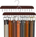 Belt Hanger Belt Organizer for Closet (Mahogany, 2 Pack)