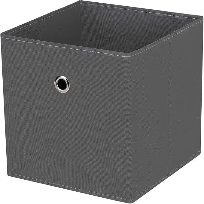 13 inch cube storage bins,collapsible fabric storage cubes Decorative storage basket,apply to clothes organizer box,shelves in closet,laundry,daycare centers,kitchen,offices,Set of 1,(Gray)
