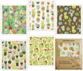 Morigins Cactus Swedish Dish Cloths 6 Pack Reusable Compostable Kitchen Cloth,Cellulose Sponge Dish Cloths Dish Towel Set