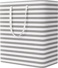 StorageRight Laundry Basket Hamper Large Collapsible Laundry Hamper with Easy Carry Handles，Freestanding Clothes Hampers for Laundry, Bedroom, Dorm, Clothes, Towels, 100L, Grey