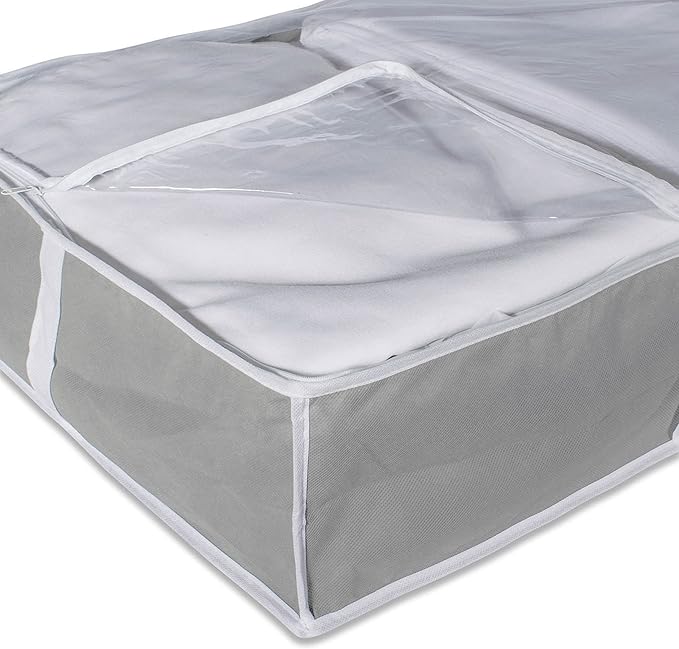 DII Breathable Closet Soft Storage Bag, Gray, Blanket Size