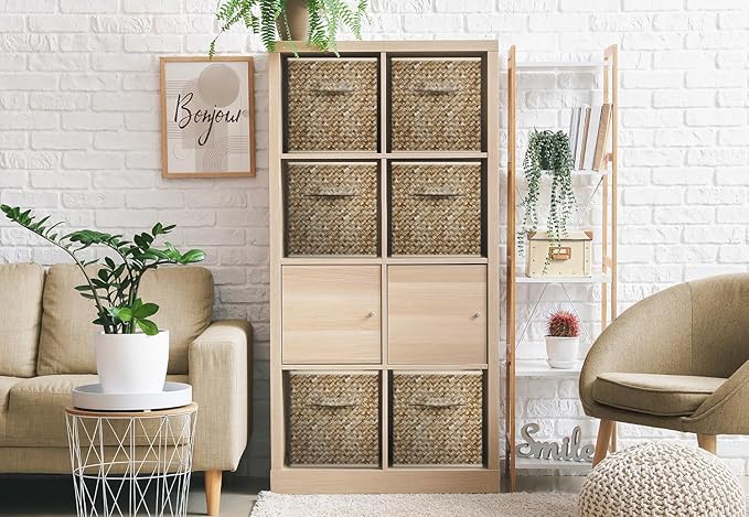 Sorbus Foldable Storage Bins - 11 Inch Sturdy Collapsible Fabric Storage Cubes with Handle - 4 Baskets for Organizing Clothes & Toys - Organization & Storage Baskets for Shelves, Pantry, Closet, Cubby