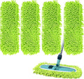 4PCS 15''~17'' Microfiber Dust Mop Pads Compatible with Leifheit 55210,Reusable Mop Refills,Replacent Wet Mopping Pad & Washable Dry Sweeping Cloths for Hardwood Floor/Tile/Marble Cleaning