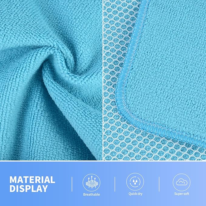 KinHwa Kitchen Washcloths for Dishes Absorbent Microfiber Dish Cloths Quick Dry Dish Rags with Poly Scour Scrub Side Ideal for Kitchen Cleaning (Mixing Colors #2, 9inchx9inch 9 Pack)