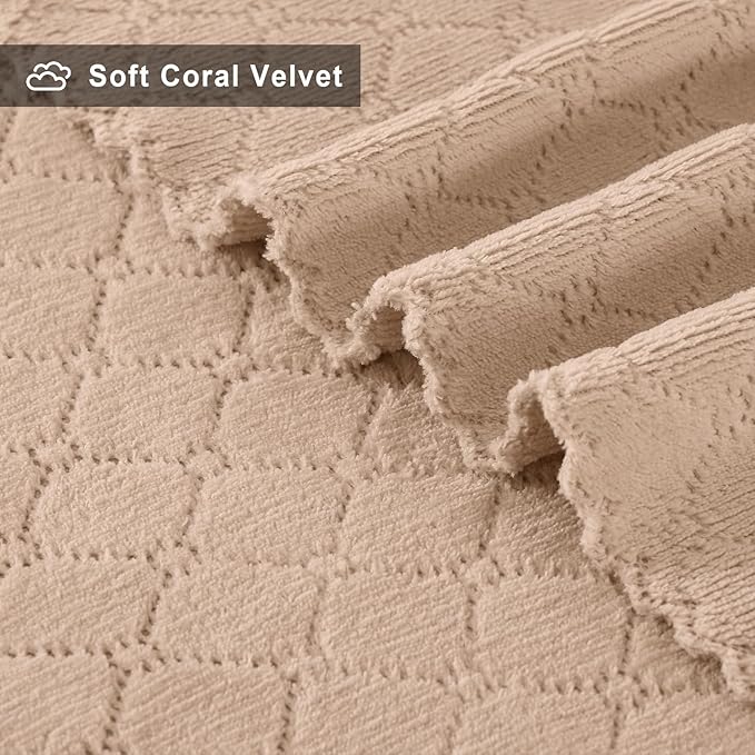 Homaxy 12 Pack Dish Towels for Kitchen (13 x 19 Inches, Tan), Super Soft and Absorbent Coral Velvet Dish Cloths for Washing Dishes, Nonstick Oil Fast Drying Microfiber Cleaning Cloth