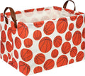 Rectangular Basketball Storage Basket , Storage Bin with Handles,Baby Room Decor,Gift Basket(Basketball)