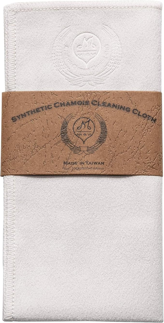 MI&VI Synthetic Chamois Microfiber Instrument Cleaning & Polishing Cloth for Violin, Viola, Cello, Bass, Guitar 12x12in(Pack of 3)