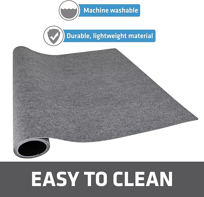 Drymate Premium XL Under Sink Mat, Waterproof Cabinet Protection Mats for Kitchen & Bathroom, Absorbent Shelf Liners, Slip-Resistant, Non-Adhesive, Machine Washable (USA Made)(24”x59”)(Light Grey)