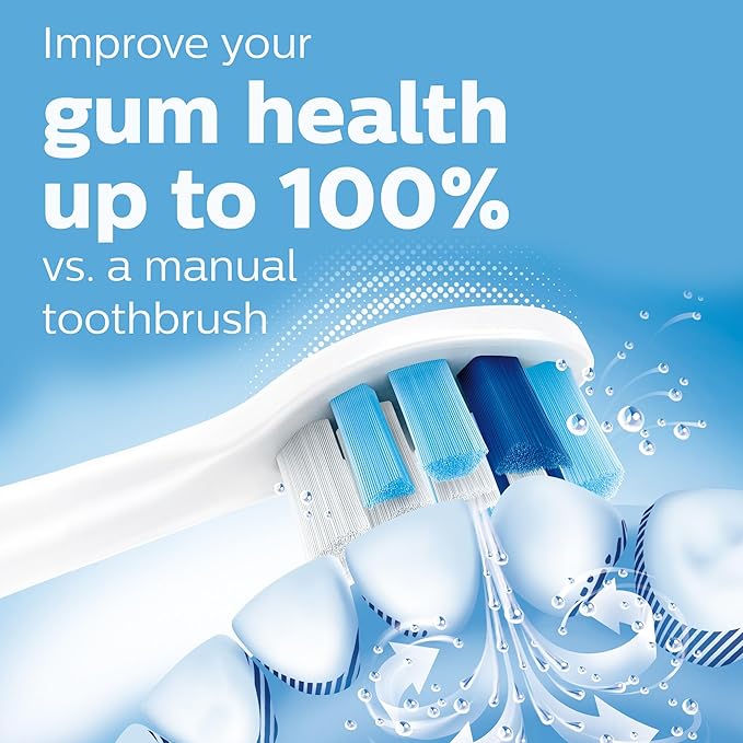 Philips Sonicare Compact Flosser 1000, Purple, ProtectiveClean 5300 Rechargeable Electric Toothbrush and 2PK Compact Nozzle Bundle