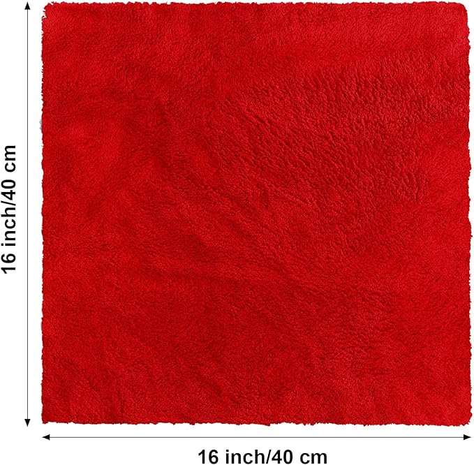 Shimeyao 30 Pcs 16 x 16 Inch Edgeless Microfiber Plush Towels for Cars Detailing Drying Wash Polishing Absorbent Cleaning Cloths, 500 GSM (30 Pcs)
