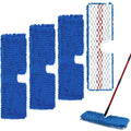 4 Pack Mop Head Replacement Compatible with O-cedar Hardwood Floor 'N More Microfiber Dual or 3-Action Flip Mop Refill Chenille Mop Replace Pads for Ocedar Dual-Action Flip Mop,Reusable & Washable Pad