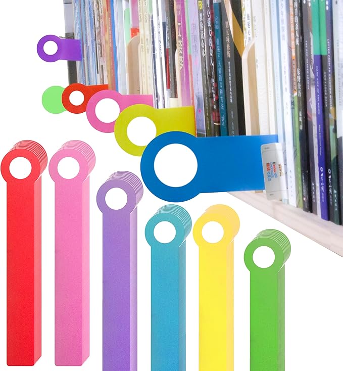 48PCS 12x2inch Library Book Dividers for Shelves with Stickers (Centimeters, 6.8 * 29)