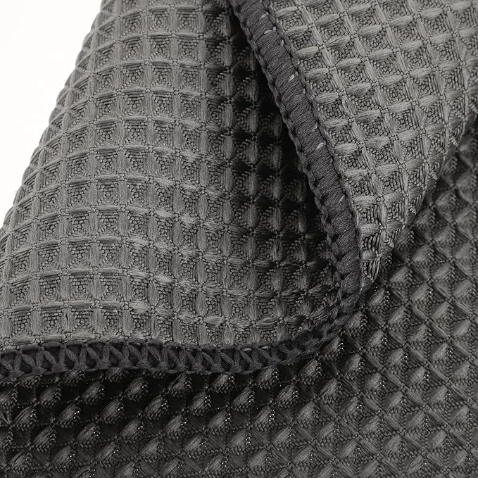 LIFKOME Gray Microfiber Car Wash Towel, Ultra Absorbent Honeycomb Waffle Weave, Quick-Dry Cleaning Cloth for Automotive Detailing and Housekeeping