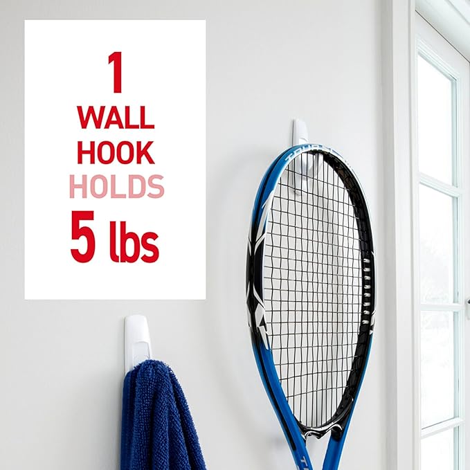 Command 5 lb Large Utility Hooks, 7 Hooks and 12 Strips, Damage-Free Hanging Wall Hook with Adhesive Strips, No Tools Required, Great for Home Kitchen Office Organization | 12-Strips, Organize, Damage-Free