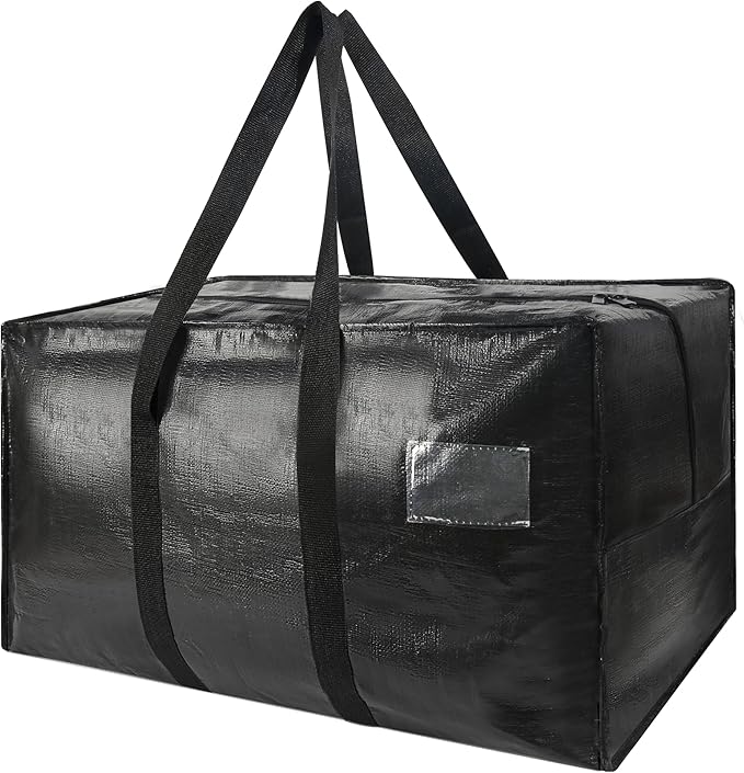 Heavy Duty Extra Large Moving Bags,96 Gallon Jumbo Packing Bags,Huge Moving Storage Bags with Strong Zippers & Carrying Handles,Reusable Big Moving Storage Bags for College Dorm Travel 1Pack