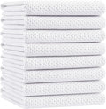 Homaxy 100% Cotton Oversized Waffle Weave Kitchen Dish Towels, Ultra Soft Absorbent Quick Drying Cleaning Towel, 20x28 Inches, 8-Pack, White