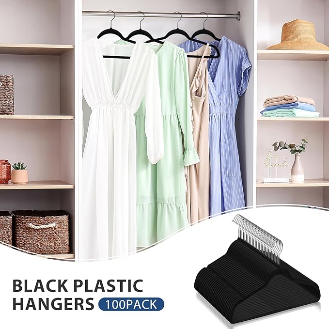 ZenStyle 100 Velvet Hangers - Space Saving, Non-Slip with Rotating Hooks & Pants Bar | Ultra Slim Closet Organizer for Coats, Suits (100 Pack)