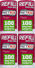 Metkix Refill for Metkix Lint Rollers 4 Pack (Total 400 Sheets)