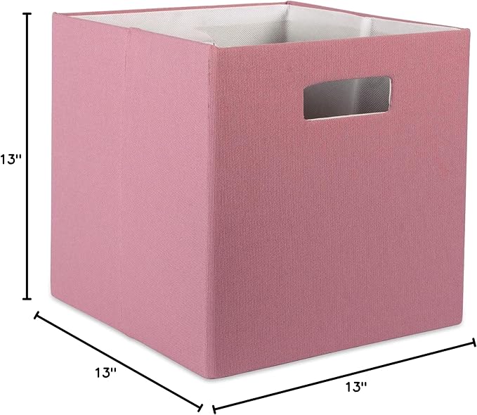 DII Poly-Cube Storage Collection Hard Sided, Collapsible Solid, Large, Rose