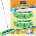 KEEPOW Reusable Mop Refill Pads Replacement Compatible with Swiffer Heavy Duty Wet Mopping Cloths, XL Wet Pads, Dry Sweeping Cloths for Hardwood Floor Cleaning, 2 Pack