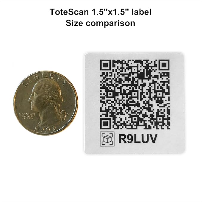 Intelligent QR Labels for Organization/Moving/Storage (48 Unique Labels, 1.5"x1.5")