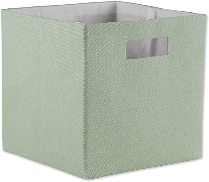 DII Collapsible Polyester Storage Cube, Solid, Lightweight and Durable, Large Square, 13x13x13, Mint