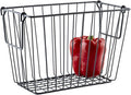 G.E.T. WB-314-MG Heavy Duty Iron Wire Utility Storage Basket / Bin with Handles, 10" x 5" x 7"