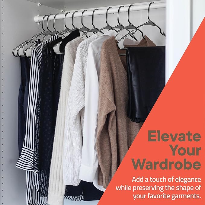 Black Plastic Hangers 60 Pack– Heavy-Duty Plastic Hangers Slim and Space-Saving, Durable and Lightweight PP with Non-Slip Shoulder Notches for Slip Dresses, Suits, Jackets & Camisoles
