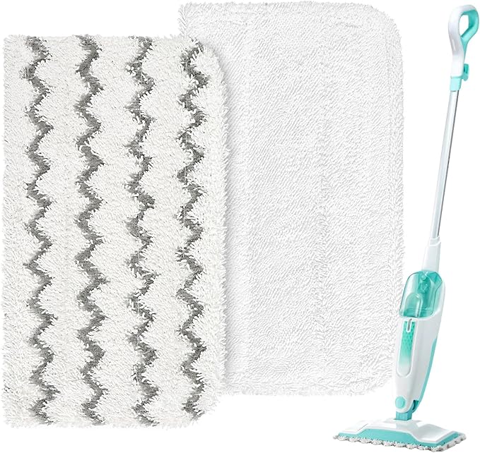HOMEXCEL Steam Mop Replacement Pads for Shark Steam Mops S1000/S1000A/S1000C/S1000WM/and S1001C-Reusable Microfiber Steamer Scrub Mop Pads for All Hard Floors-2 Pack