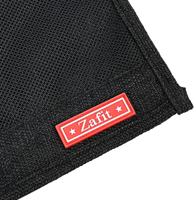 Zafit Linen Bedside Caddy, Bedside Storage Organizer for Hospital Beds, College Dorm Rooms or Baby Bed (Classic 4 Pockets Black)