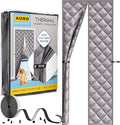 AUGO Thermal Door Curtain - Magnetic Insulated Cover for Winter - Keeps Warm Air In & Cold Air Out - Home Winterizing Product