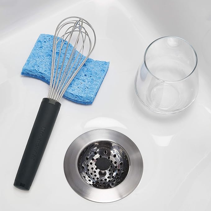 KitchenAid Stainless Steel Sink Strainer, Black